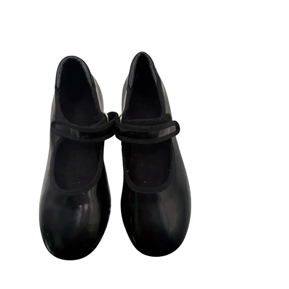 Black Mary Jane Tap Shoes Girls Size 2A Dance Recital Practice Performance Jazz
